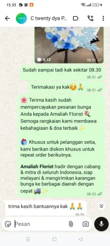 Testimonial Standing Flower kawasan industri jiipe